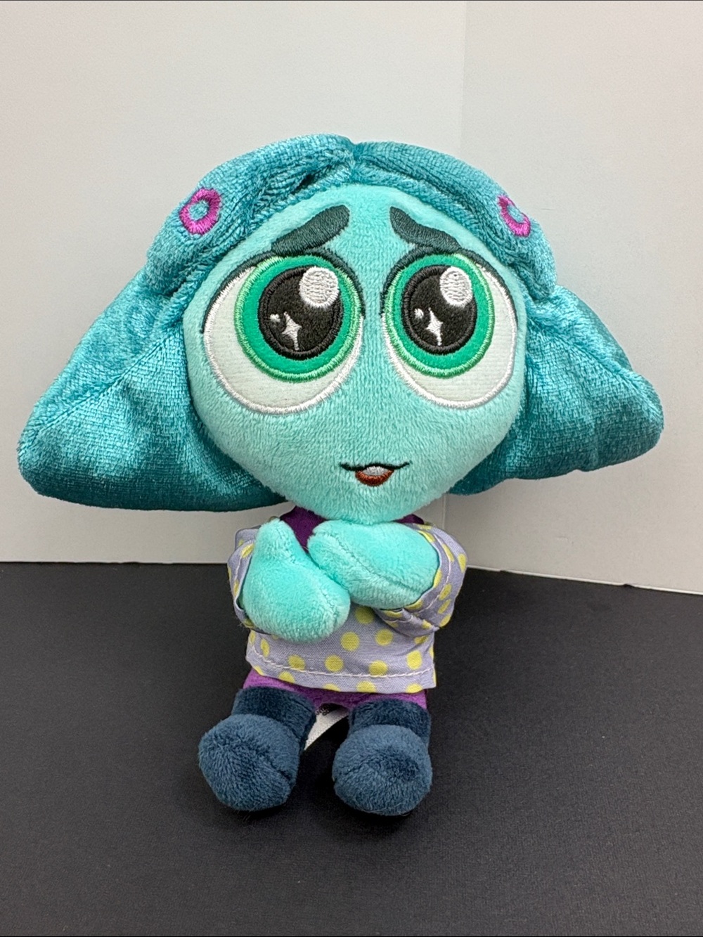 Disney Inside Out Envy Shoulder Pal Plush Magnet Toy Hong Kong Disneyland
